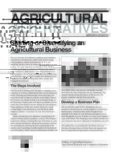 AGRICULTURAL ALTERNATIVES agalternatives.aers.psu.edu  Starting or Diversifying an