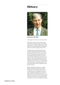 Obituary  Frederick Friend 1941–2014 A leading figure in the open access movement has died Fred Friend was born on 7 April 1941 and educated at Dover Grammar School for Boys before studying history at King’s College 