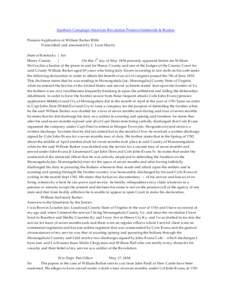 Southern Campaign American Revolution Pension Statements & Rosters Pension Application of William Barker R506 Transcribed and annotated by C. Leon Harris State of Kentucky } Sct Henry County }