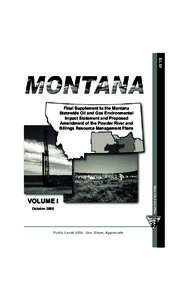 BLM  Final Supplement to the Montana Statewide Oil and Gas Environmental Impact Statement and Proposed Amendment of the Powder River and