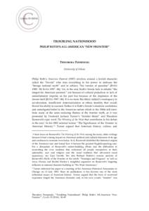 CerclesTROUBLING  NATIONHOOD   PHILIP  ROTH’S  ALL-­‐‑AMERICAN  “NEW  FRONTIER”      