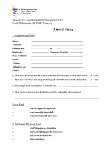 Anmeldung evangelische Grundschule Eisenach