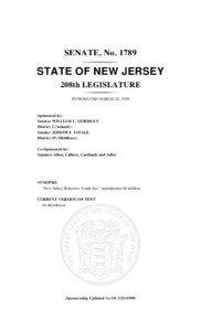 SENATE, No[removed]STATE OF NEW JERSEY