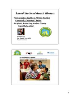 Immunization Coalitions/Public Health/Community Campaign Award