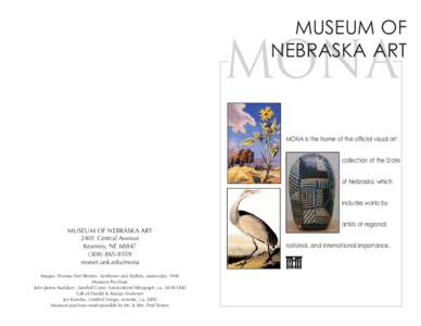 Curator / Nebraska / Education / Humanities / Museum of Nebraska Art / University of Nebraska at Kearney / Collection