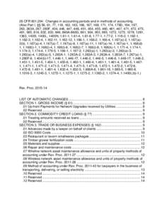 26 CFR[removed]: Changes in accounting periods and in methods of accounting. (Also Part I, §§ 56, 61, 77, 118, 162, 163, 166, 167, 168, 171, 174, 179D, 194, 197, 263, 263A, 267, 280F, 404, 446, 447, 448, 451, 454, 455, 