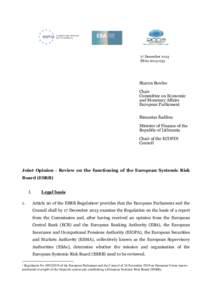 Financial risk / Financial economics / European Systemic Risk Board / European Insurance and Occupational Pensions Authority / European System of Financial Supervisors / European Securities and Markets Authority / European Banking Authority / Systemic risk / Entertainment Software Rating Board / European Union / Financial regulation / European sovereign debt crisis
