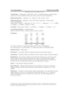 Arsendescloizite  PbZn(AsO4 )(OH)