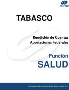 TABASCO Rendición de Cuentas Aportaciones Federales Función