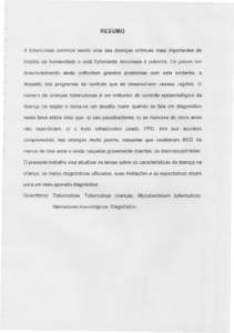 RESUMO  A tuberculose continua sendo uma das doenças crônicas mais importantes da história da humanidade e está fortemente associada à pobreza. Os paises em desenvolvimento