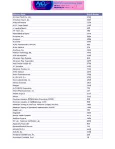 AAO 2014 Exhibitor List.xlsx
