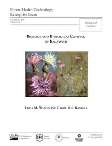 Biology and Biological Control of Knapweed