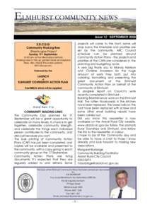 ELMHURST COMMUNITY NEWS Issue 12 SEPTEMBER 2006 EE..D D..C C..D D..G