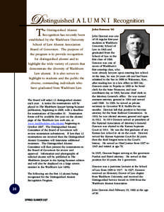 Distinguished Alumni Recognition - Washburn Lawyer, v. 45, no. 2 (Summer 2007)