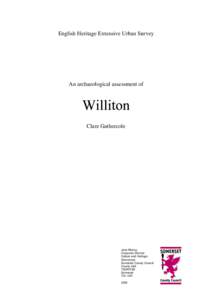 English Heritage Extensive Urban Survey  An archaeological assessment of