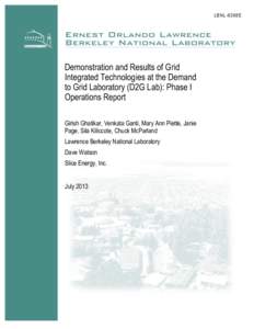 Emerging technologies / Smart grid / Electric power distribution / Open Automated Demand Response / Demand response / D2G reactor / Electrical grid / Electric power / Energy / Electric power transmission systems