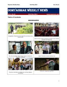 Myanmar Weekly News    4th January 2014                                                Vol.1 No.1