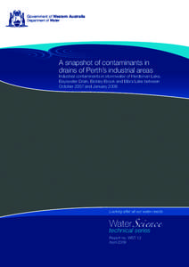 A snapshot of contaminants in drains of Perth’s industrial areas