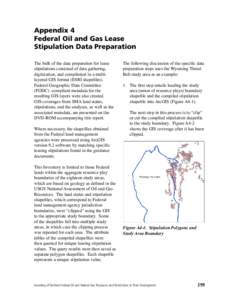 Phase III - Appendix 4 - Federal Oil and Gas Lease Stipulation Data Preparation