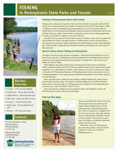 FISHING  in Pennsylvania State Parks and Forests