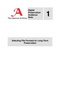 Digital Preservation Guidance Note:  1