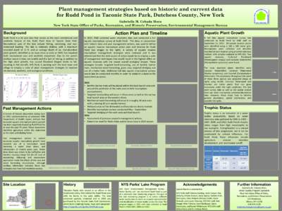 Plant management strategies based on historic and current data for Rudd Pond in Taconic State Park, Dutchess County, NY