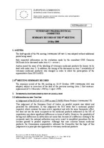 EUROPEAN COMMISSION ENTERPRISE DIRECTORATE-GENERAL Single market, regulatory environment, industries under vertical legislation Pharmaceuticals and cosmetics  VETPHARM 187