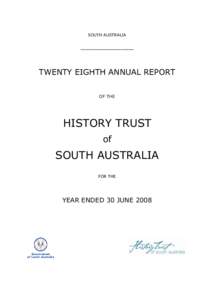 SOUTH AUSTRALIA _____________________ TWENTY EIGHTH ANNUAL REPORT OF THE