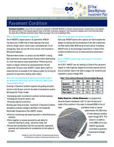 ASSET MANAGEMENT INVESTMENT FOLIO  Pavement Condition Pavement Condition is one of the ten investment categories in MnSHIP. MnSHIP is a fiscally constrained plan, meaning that it must balance the needs and risks of this 