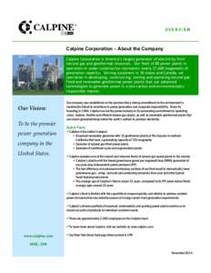 Calpine / Low-carbon economy / Power station / Geothermal electricity / The Geysers / Geothermal energy / Base load power plant / Renewable energy / Energy development / Energy / Technology / Alternative energy