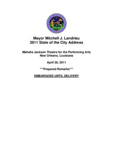 Microsoft Word[removed]State of City Address- Mayor Mitch Landrieu.docx