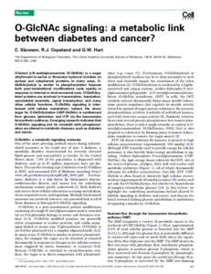 O-GlcNAc signaling: a metabolic link between diabetes and cancer?
