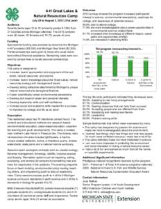 Environmental education / Michigan State University / Education / Learning / 4-H