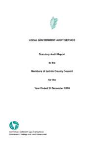 LOCAL GOVERNMENT AUDIT SERVICE  Statutory Audit Report to the Members of Leitrim County Council for the