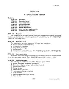 [removed]Chapter[removed]M-3 OPEN LAND USE DISTRICT Sections: [removed]