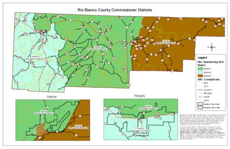 Rio Blanco County Commissioner Districts 99 ! ( (