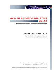HEALTH EVIDENCE BULLETINS WALES o