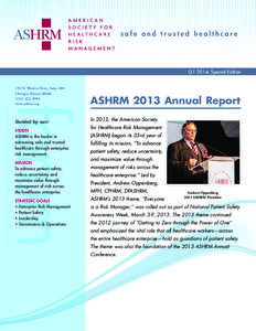 Q1 2014: Special Edition 155 N. Wacker Drive, Suite 400 Chicago, Illinois[removed]3980 www.ashrm.org