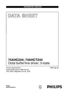 INTEGRATED CIRCUITS  DATA SHEET 74AHC244; 74AHCT244 Octal buffer/line driver; 3-state