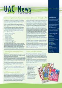 News  VOLUME 20 ∙ ISSUE1 ∙ APRIL 2014 for the principal, careers adviser, year 12 adviser and curriculum adviser