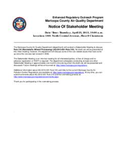 AQ[removed]Rule 316 Stakeholder Mtg Notice_4-25
