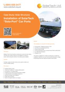 www.solartech.org.uk Case Study: Solar Structures  Installation of SolarTech
