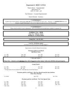 Department 4 - BEEF CATTLE