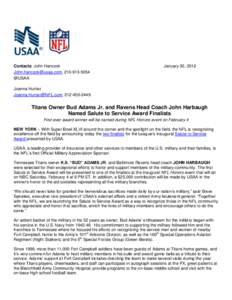 News Release  Contacts: John Hancock [removed], [removed] @USAA