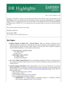 Geography of Michigan / McKenny Hall / Employment Non-Discrimination Act / Michigan / Collective bargaining / Employment / Employee benefit / Ypsilanti /  Michigan / Eastern Michigan University / Washtenaw County /  Michigan / Labour relations