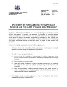 Medicine / Intensive-care medicine