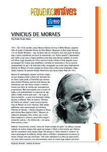 VINICIUS DE MORAES Por Pedro Paulo Malta