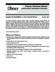 Vision of Central Library