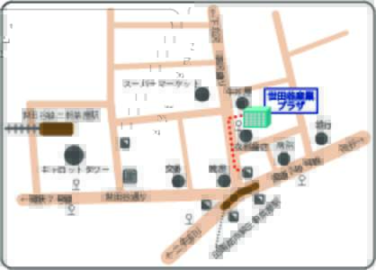 ←下北沢 茶沢通り スーパーマーケット  牛丼屋