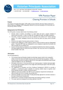 Victorian Principals Association Unit 2, 13-21 Vale Street, North Melbourne Victoria 3051, Australia t: ([removed]f: ([removed]